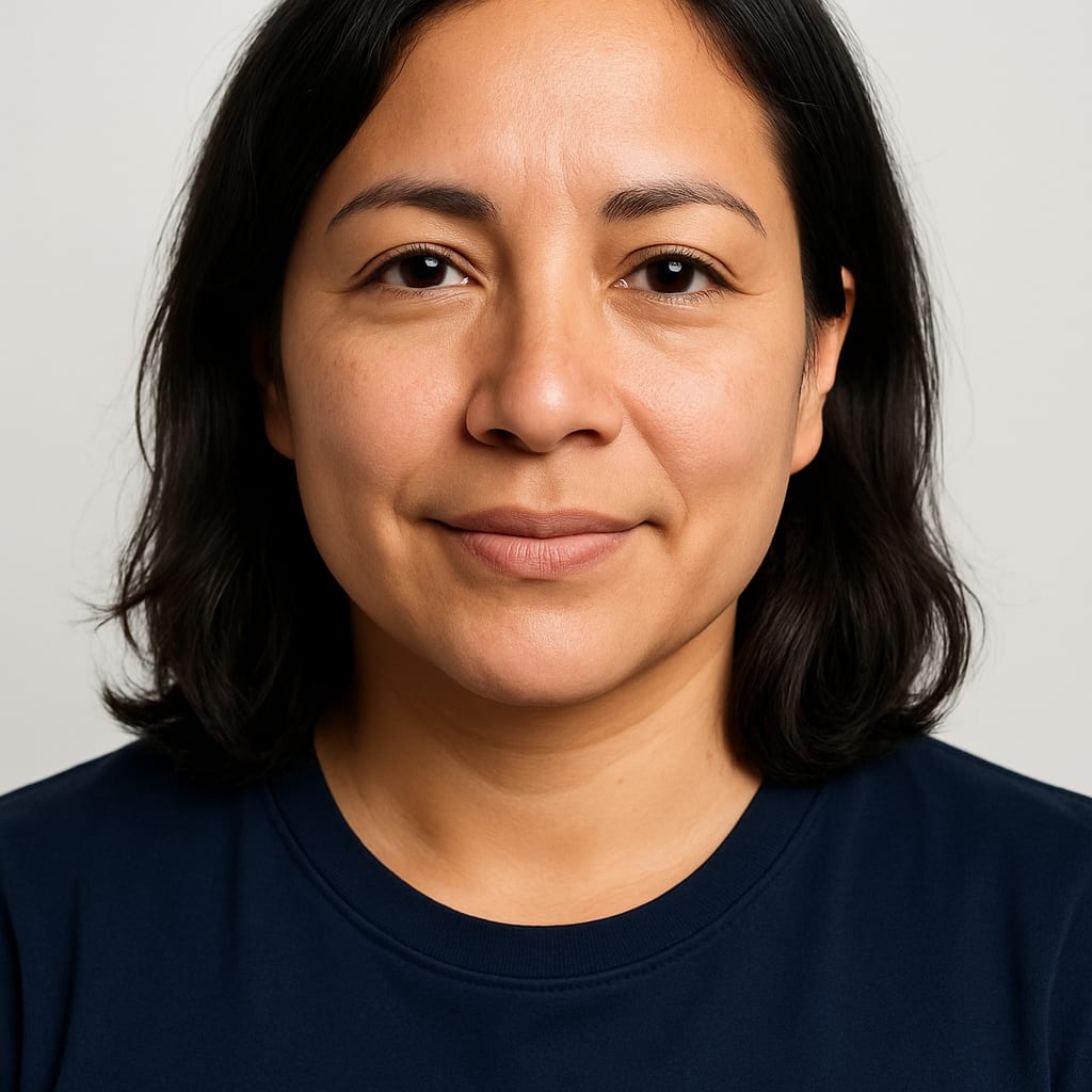 A bright portrait for a talk